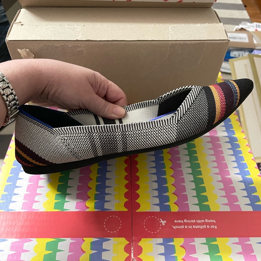 Rothy's Inverse Stripe Point 8 - Picture 6 of 7